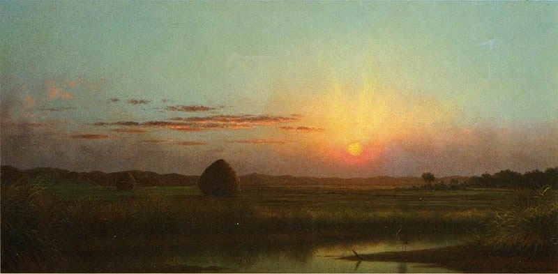 Martin Johnson Heade Sunset over the Marsh